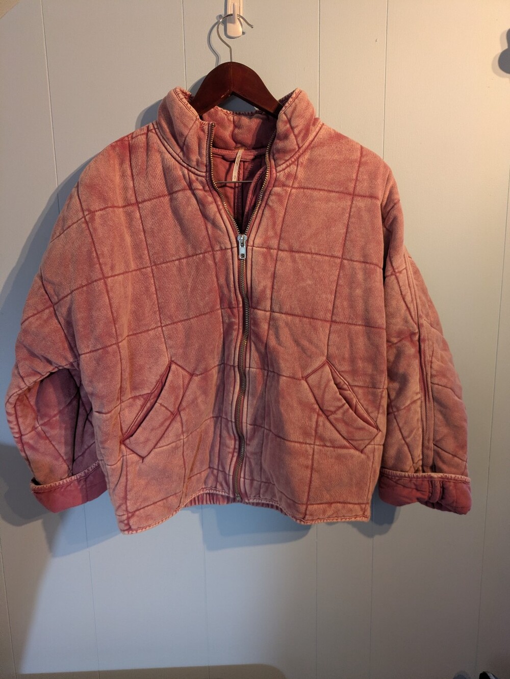 Free People Dolman Quilted Jacket Dusty Rose